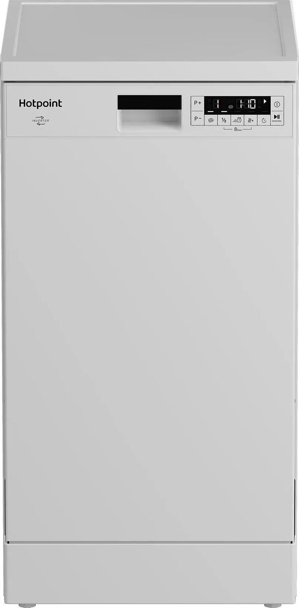 Посудомоечная машина HOTPOINT HFS 2C67 W,  узкая, напольная, 44.8см, загрузка 11 комплектов, белая [869894600050]